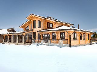 Дом Шале с барбекю от Русский Стиль (wood-style.ru)