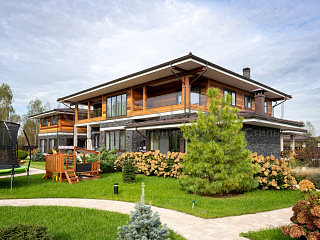 Дом В стиле Райт от Русский Стиль (wood-style.ru)