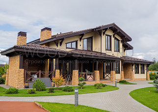 Строительство дома по проекту Шале Новорижское 1