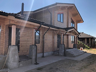 Дом Шале с барбекю от Русский Стиль (wood-style.ru)