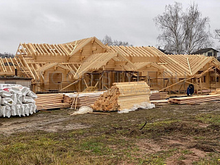 Дом Миллениум с бассейном от Русский Стиль (wood-style.ru)